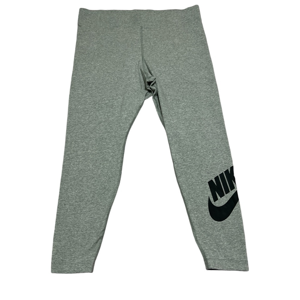 Nike High Waist Essential Leggings Plus Size 1X Heather Gray Black